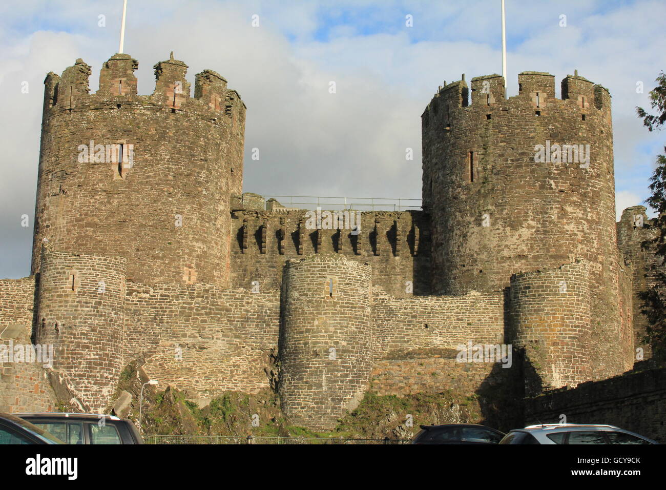Conwy Castle Wales Stock Photo