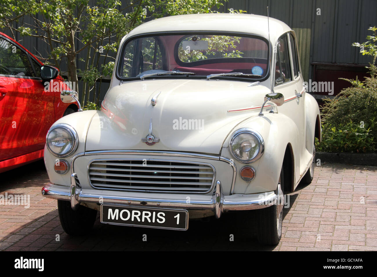 Morris Minor car designed by Sir Alec Issigonis Stock Photo
