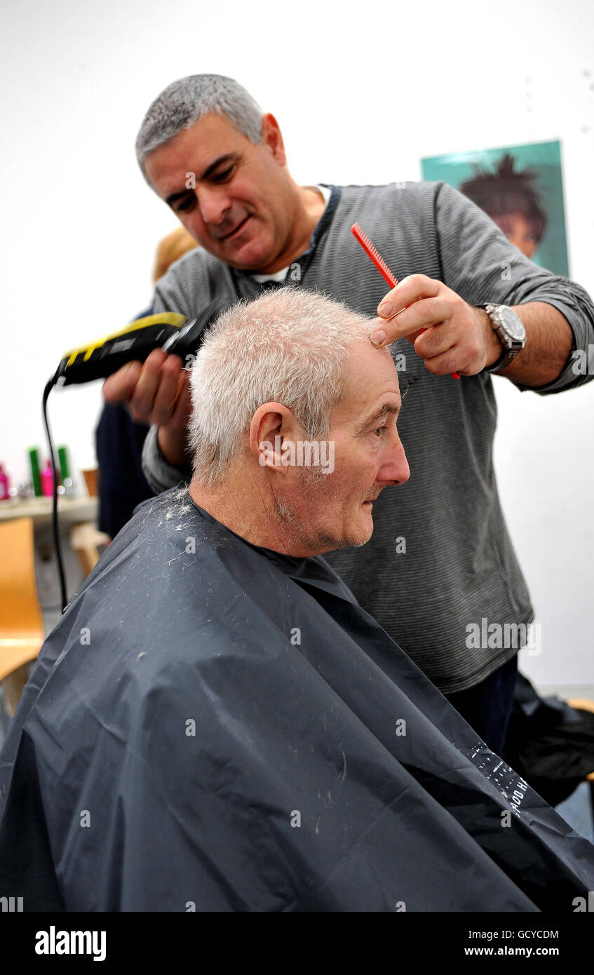 Homeless shelter opens for Christmas Stock Photo