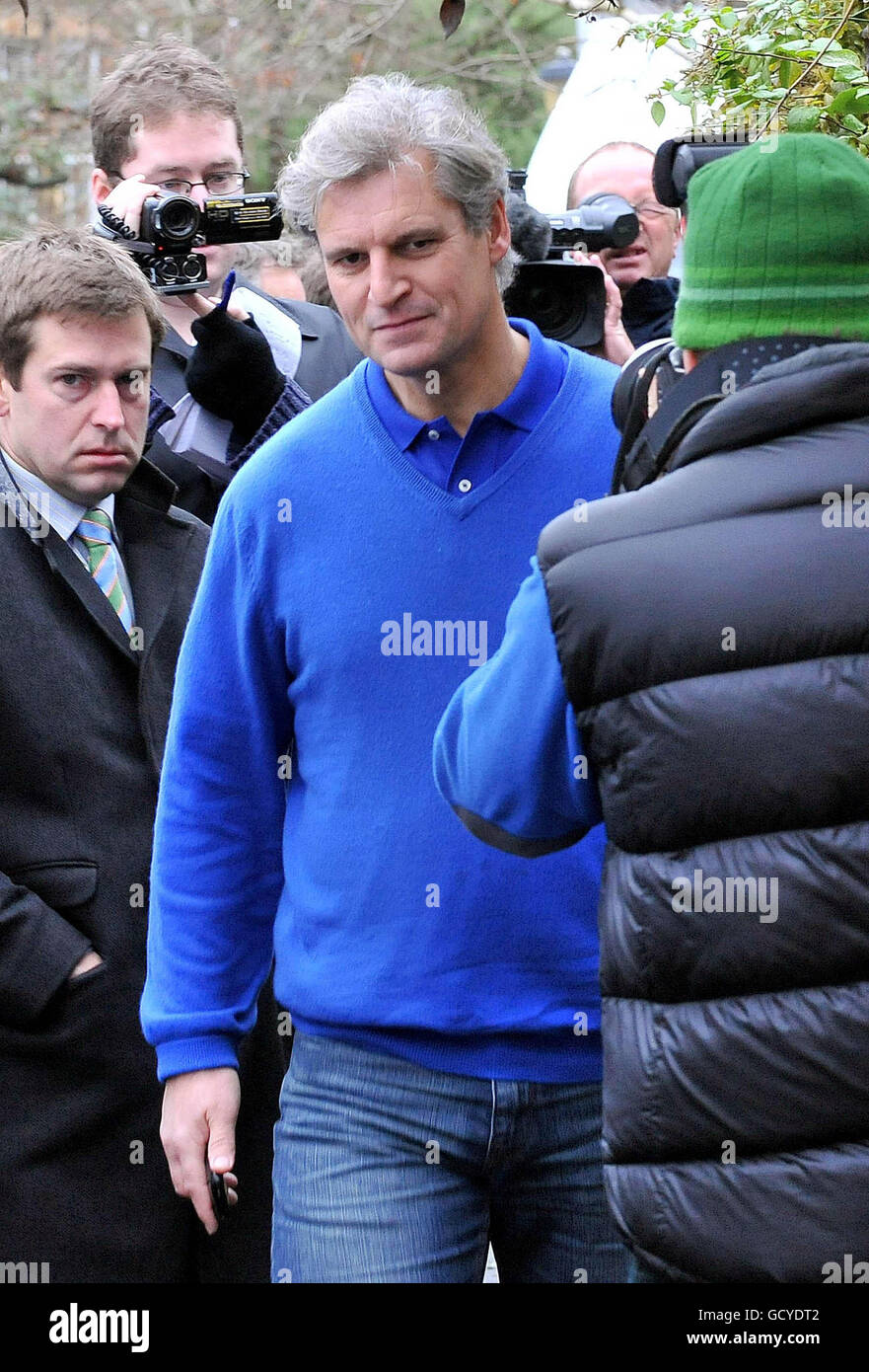 Mark Moore, Head of Clifton College, outside the flat of Chris Jefferies - a former English teacher at the college - in Clifton, Bristol. Mr Jefferies, 65, Joanna Yeates' landlord, was arrested today on suspicion of her murder. Stock Photo