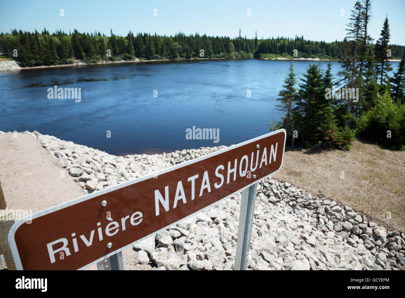 Between Natashquan and Kegaska, Road 138; Kegaska, Quebec, Canada Stock