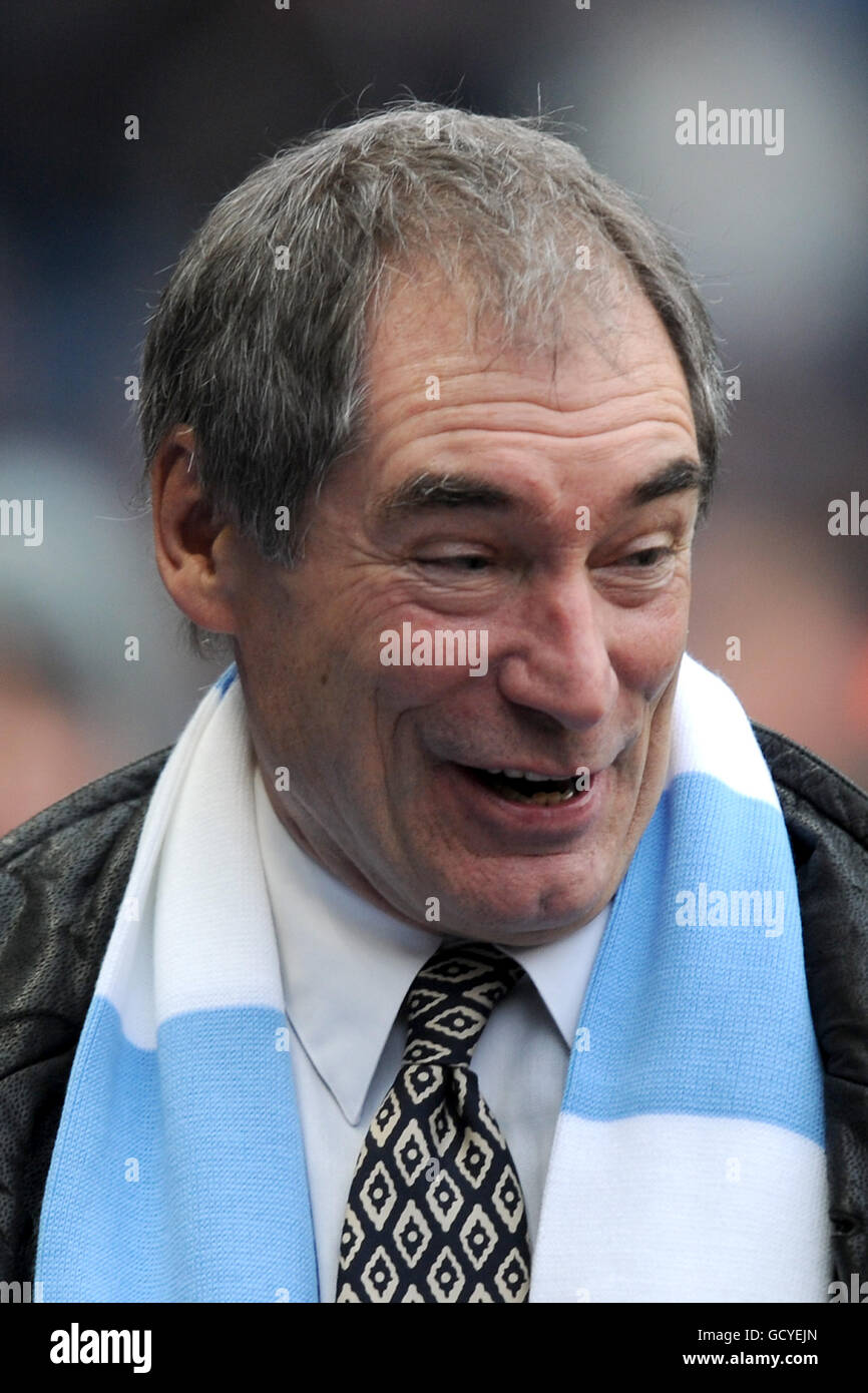 Soccer - Barclays Premier League - Manchester City v Blackpool - City of Manchester Stadium. Actor Timothy Dalton prior to the match Stock Photo