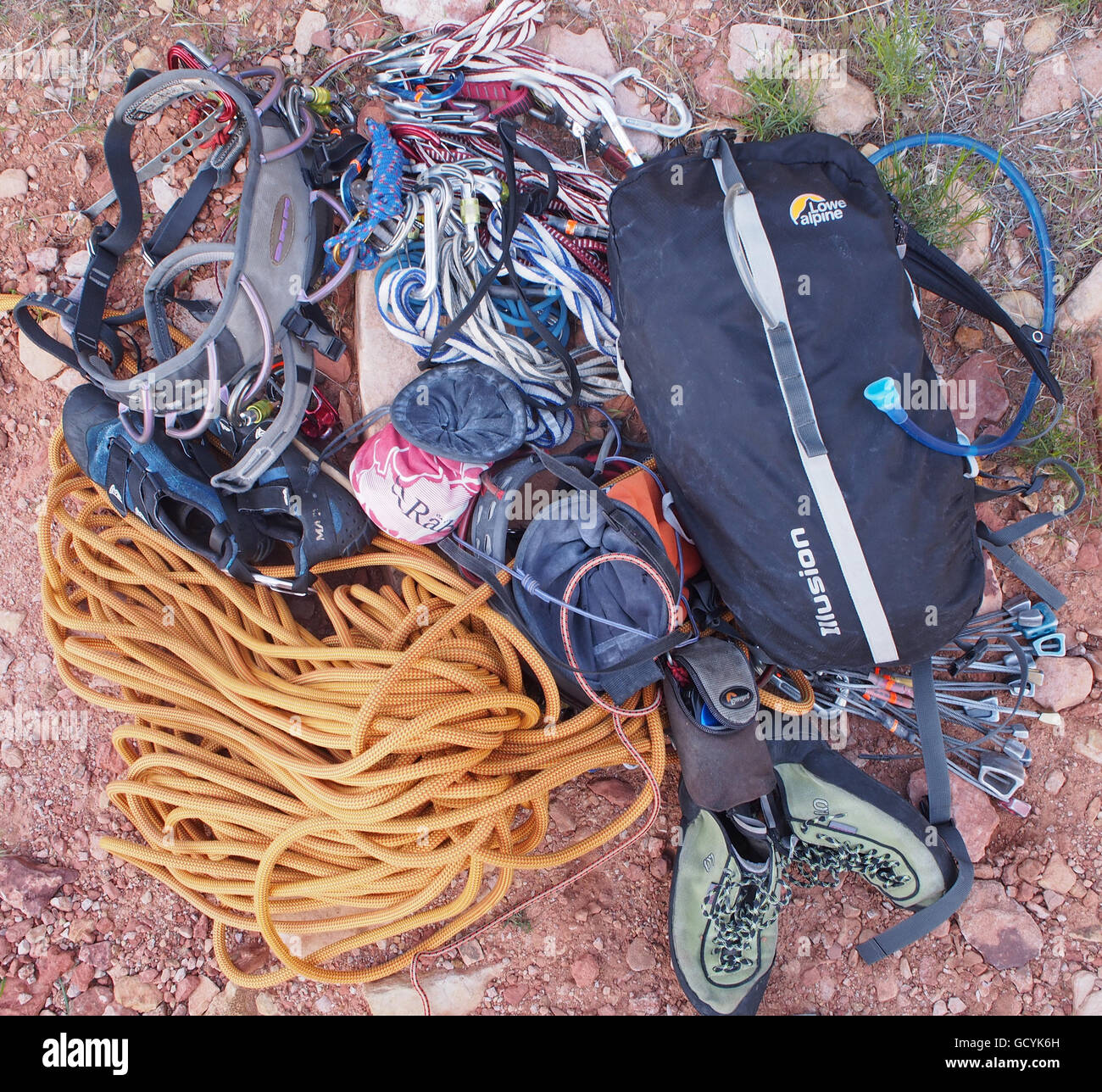 Rock Climbing kit Stock Photo Alamy