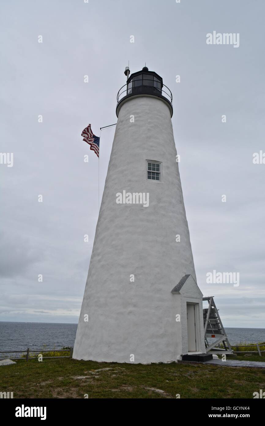 Bakers Island Light Station on the outskirts of Salem, Massachusetts
