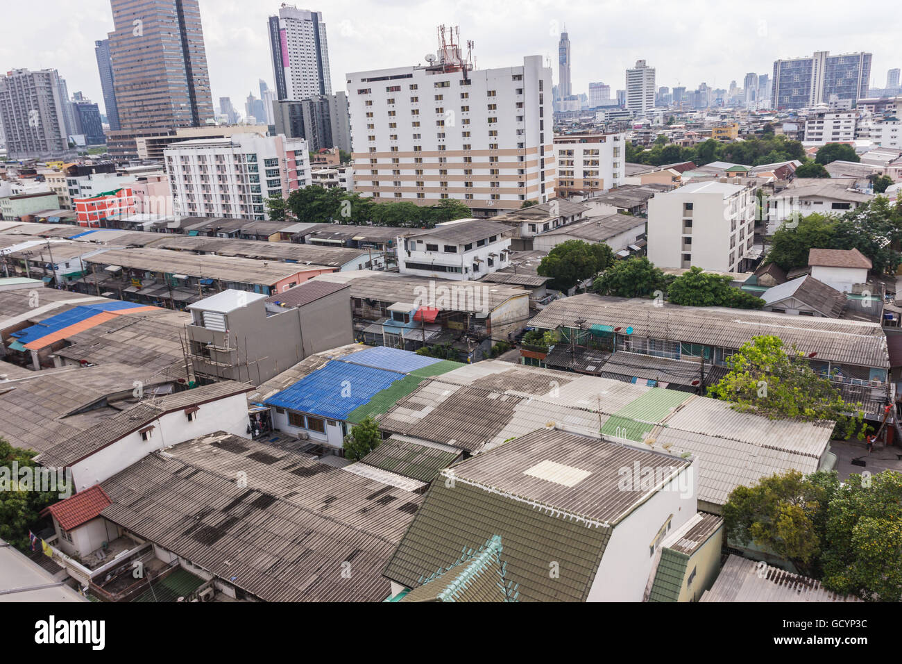 Bangkok Cityscape, Business district with high building at sunshine day ...