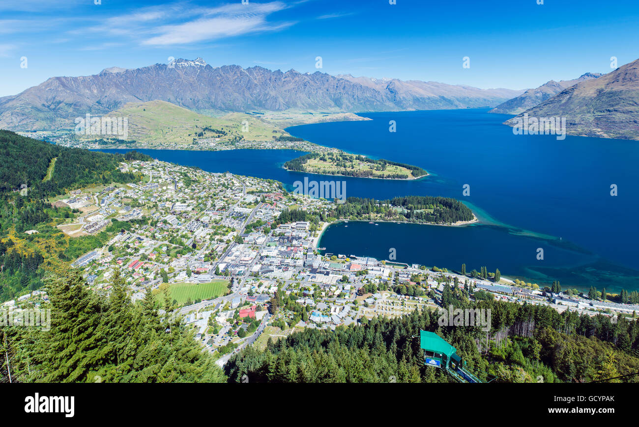 Queenstown in Otago in the south-west of New Zealand's South Island. Stock Photo