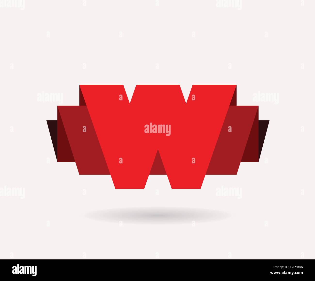 letter W original company emblem vector logo design Stock Vector