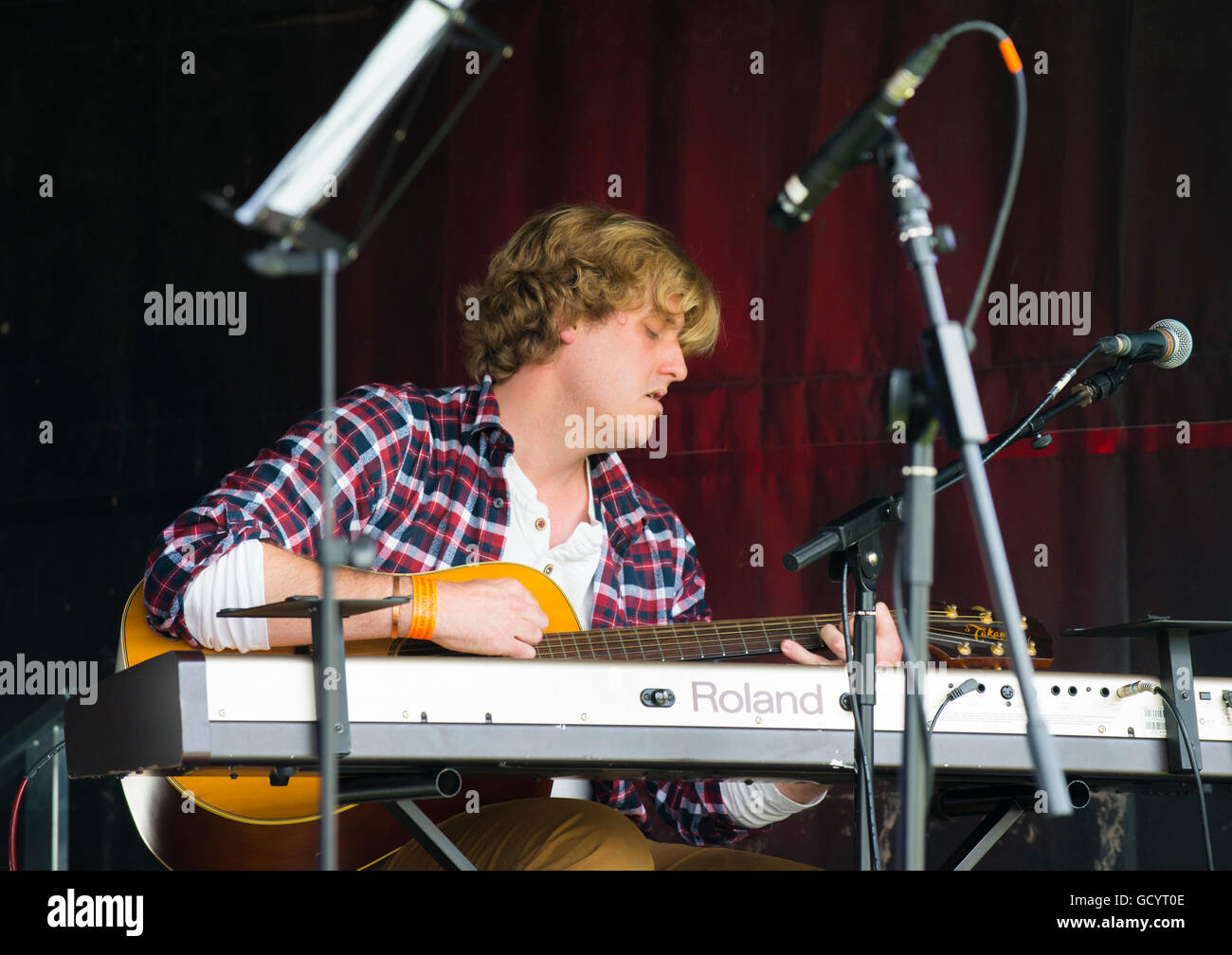 Tim Jenkins of The Common Sounds performing at the 2016 Shrewsbury Food ...