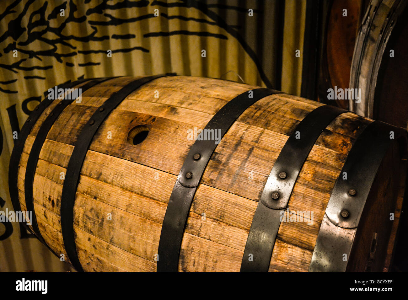 Authentic aged white oak barrel hires stock photography and images Alamy
