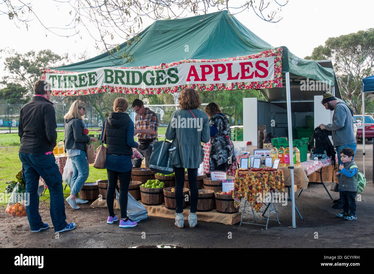 Fruit stall at the monthly Farmers' Market at Elwood, a Melbourne