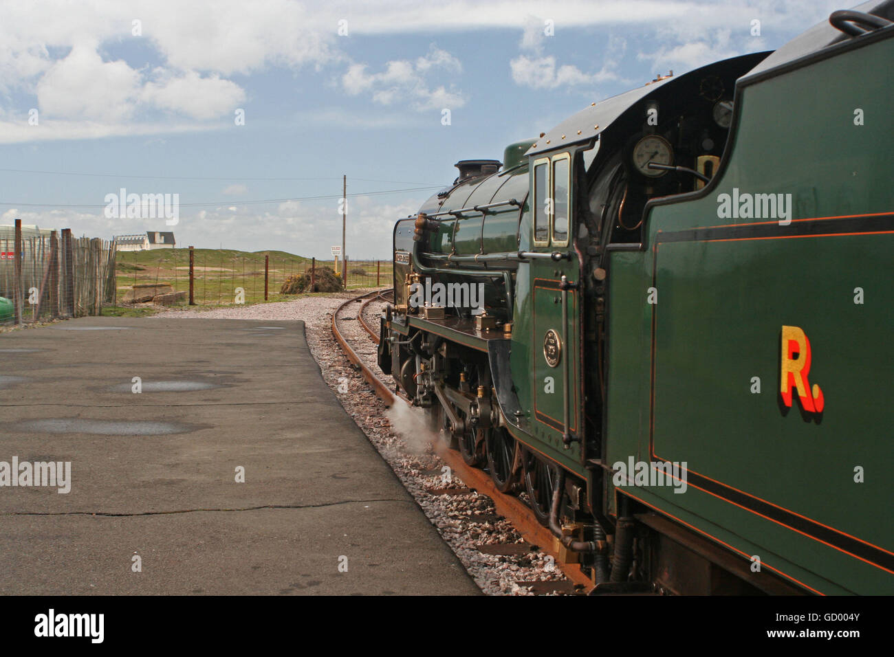 RHDR Engine waits to depart Dungeness Station Stock Photo