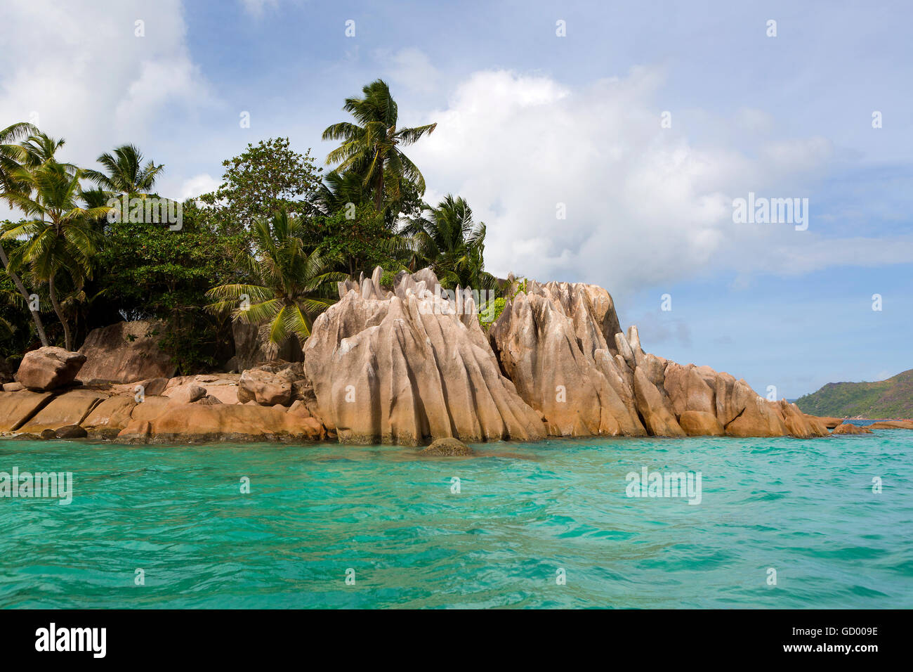 Tropical St. Pierre island at Seychelles Stock Photo