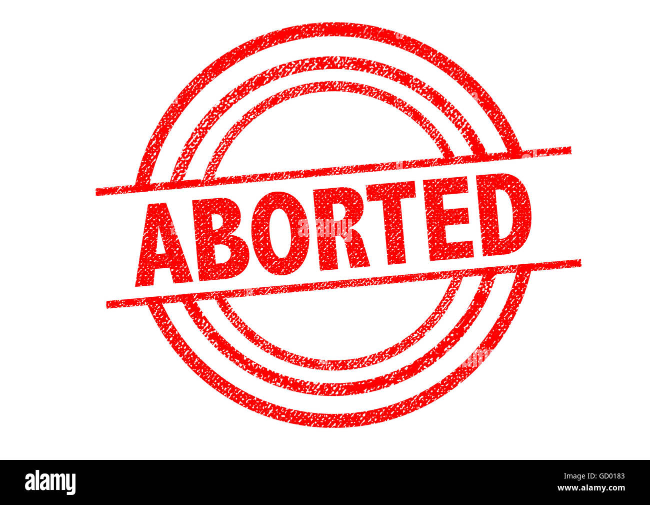 ABORTED Rubber Stamp over a white background Stock Photo - Alamy