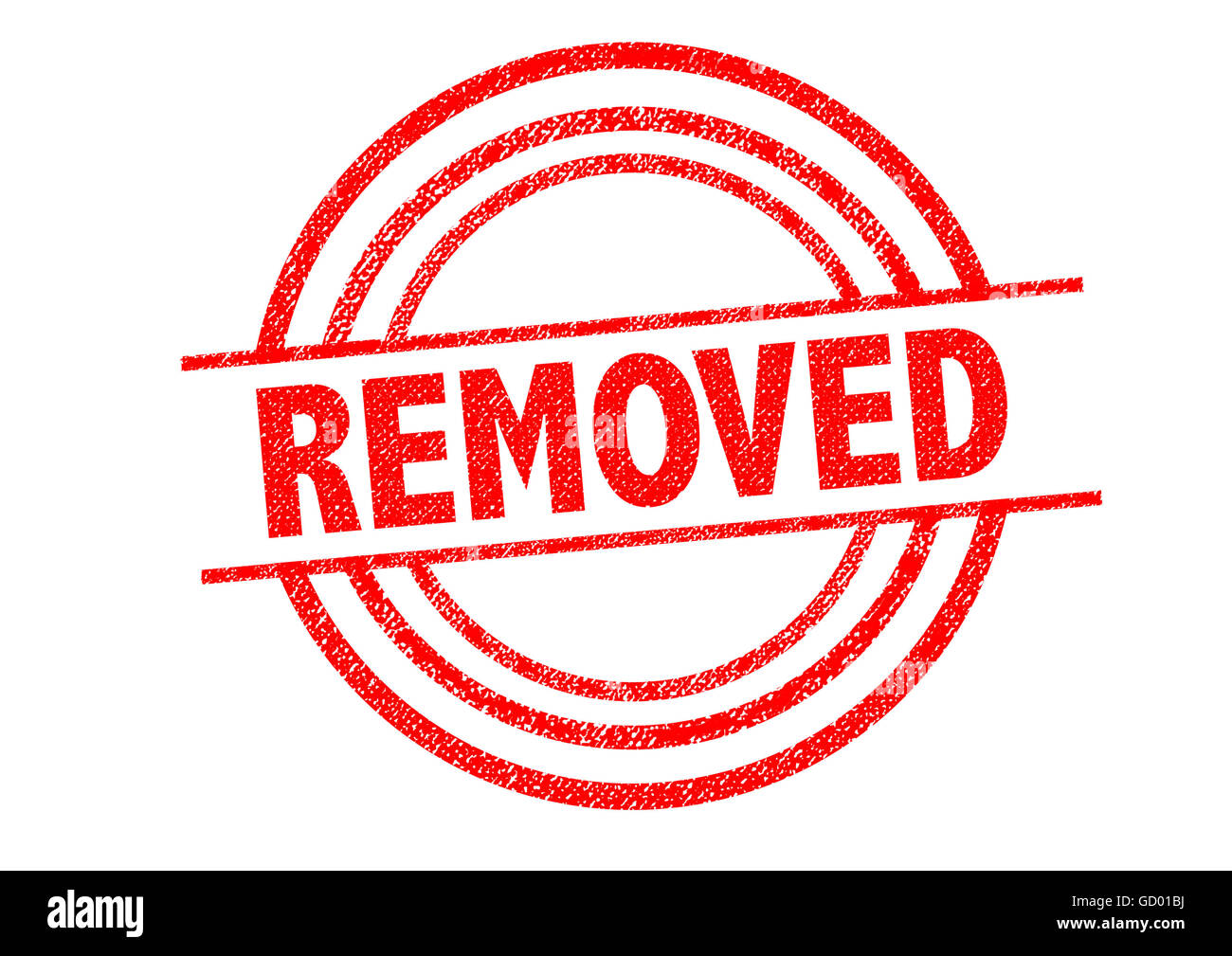 REMOVED Rubber Stamp over a white background Stock Photo - Alamy