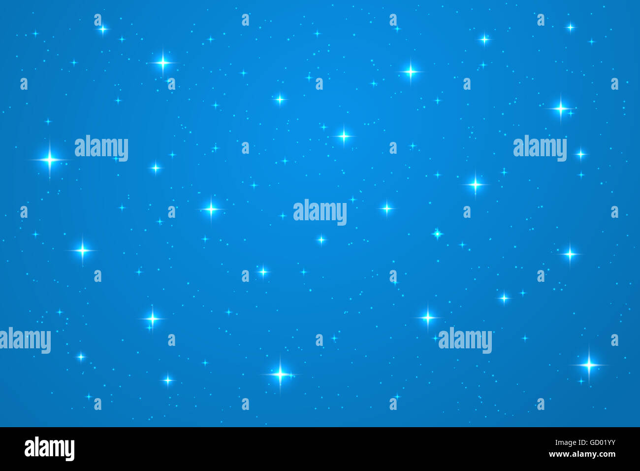Blue night horizontal background. Abstract template Stock Photo