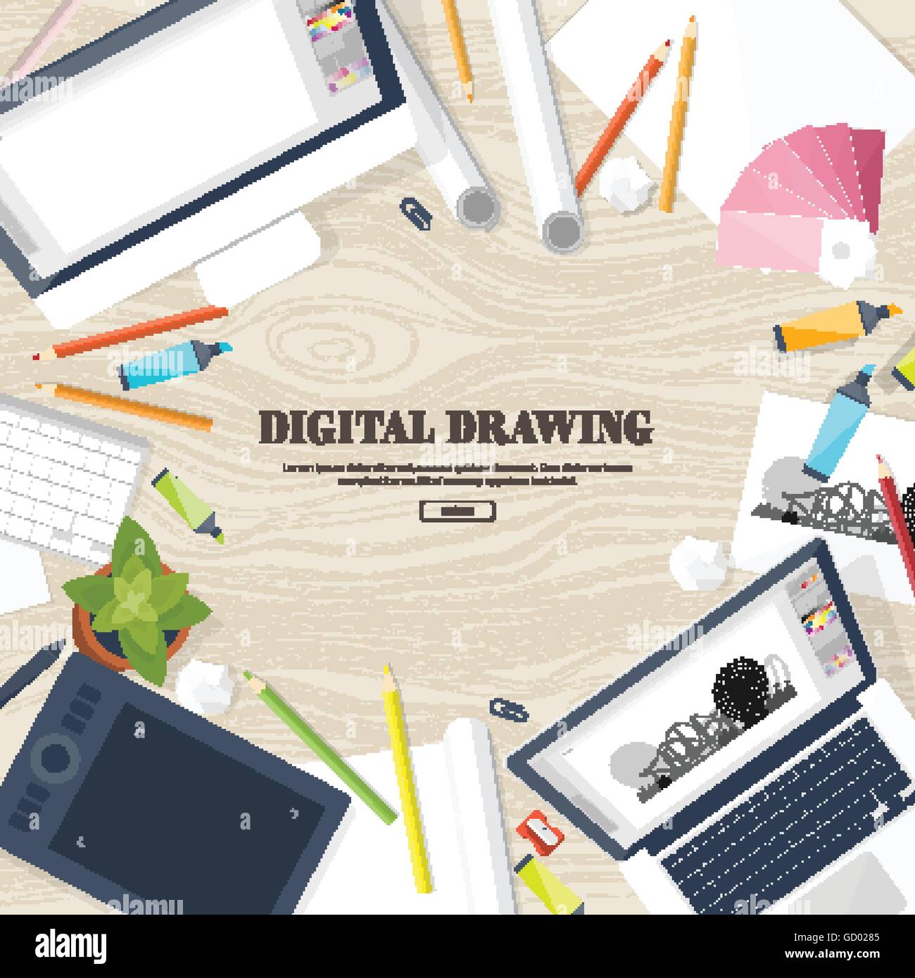 Graphic web design. Drawing and painting. Development. Illustration ...