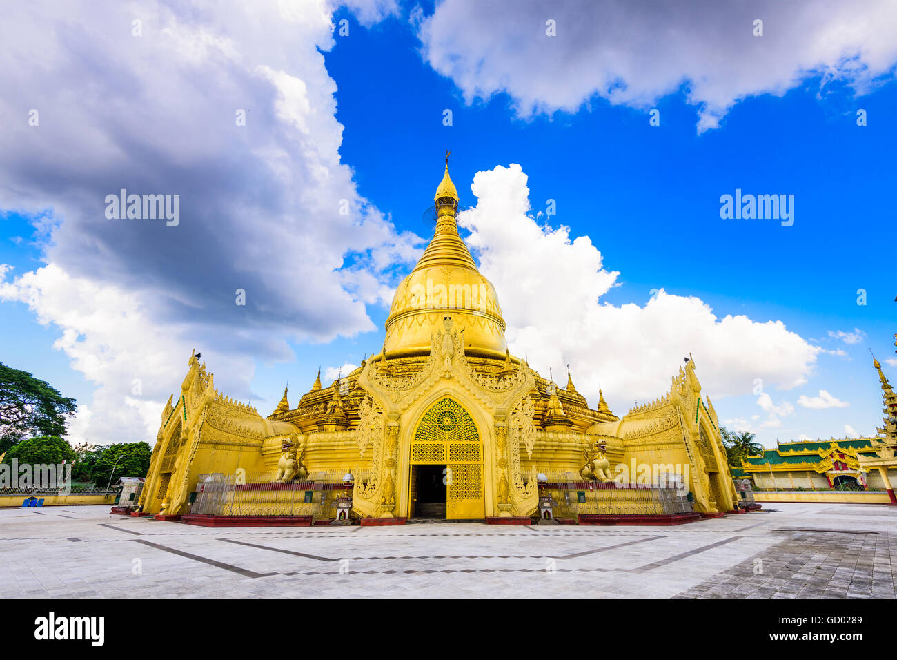 Yangon, Myanmar at Maha Wizaya Pagoda. Stock Photo