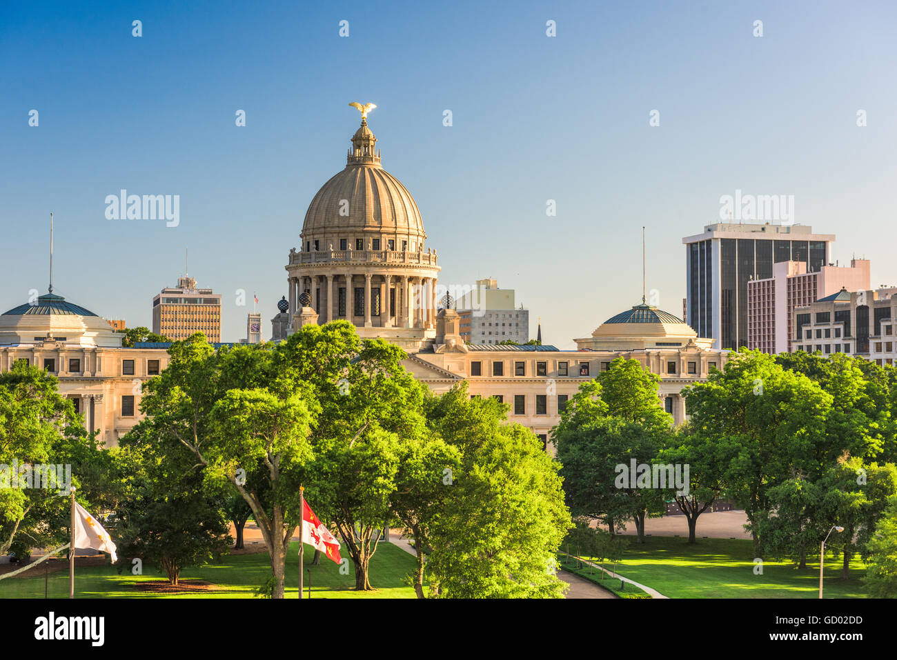 Jackson, Mississippi, USA downtown cityscape at the capitol Stock Photo