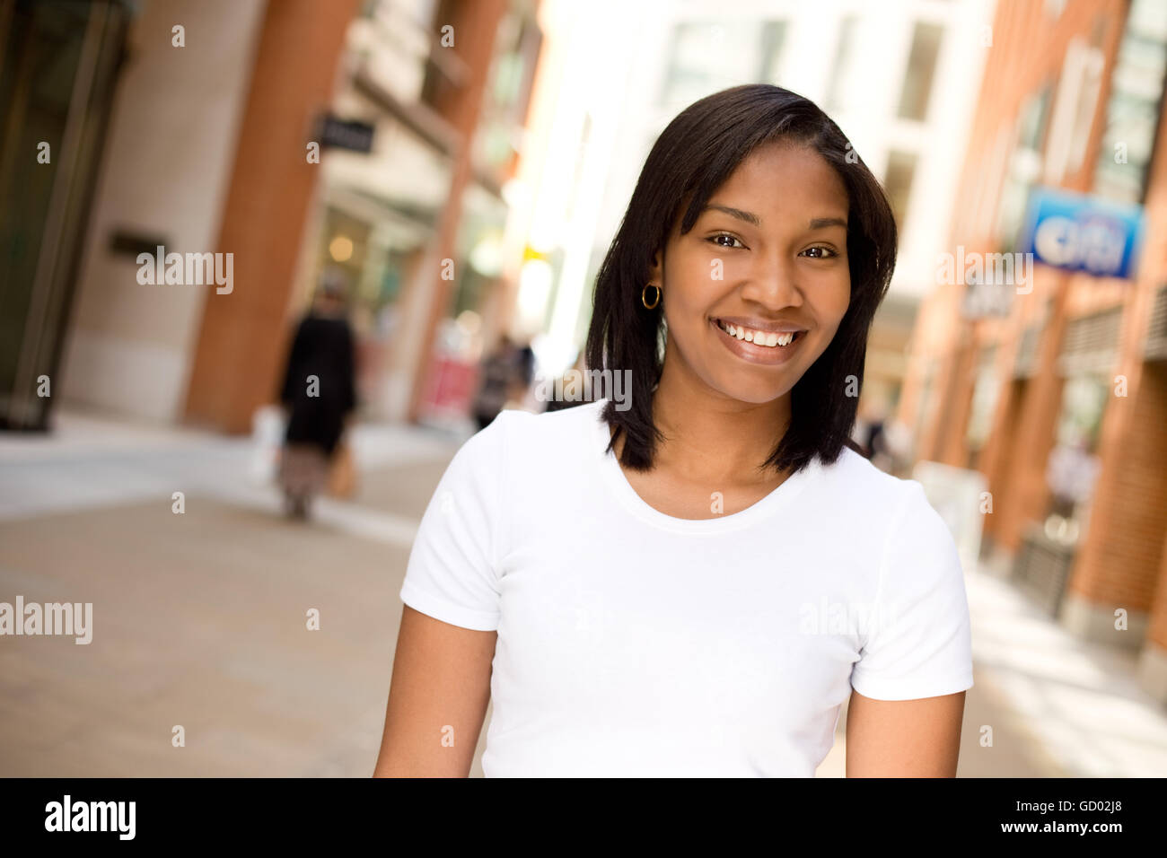 portrait of a happy young woman Stock Photo
