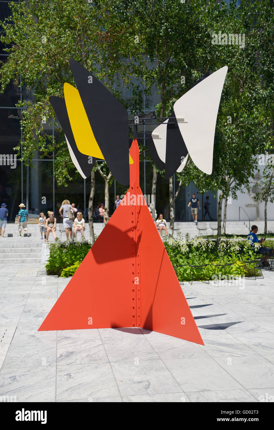 Sandy's Butterfly, 1964, by Alexander Calder, sculpture garden at MOMA, NYC Stock Photo