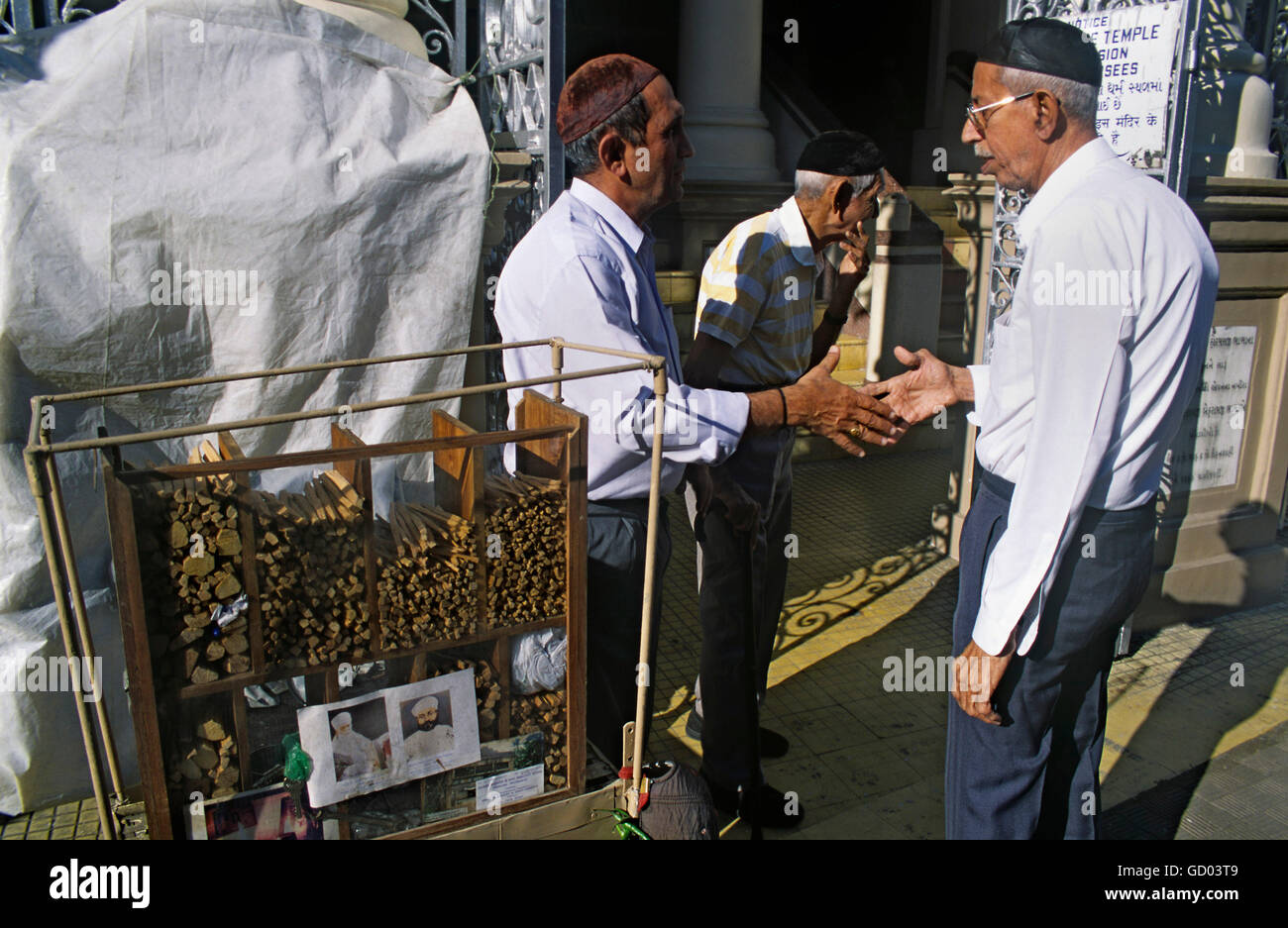 Old Parsi men Stock Photo