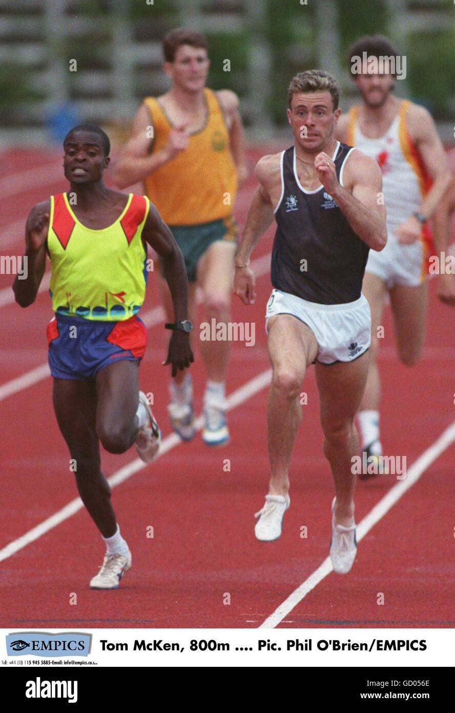 COMMONWEALTH GAMES. TOM McKEAN 800M 1990 Stock Photo Alamy