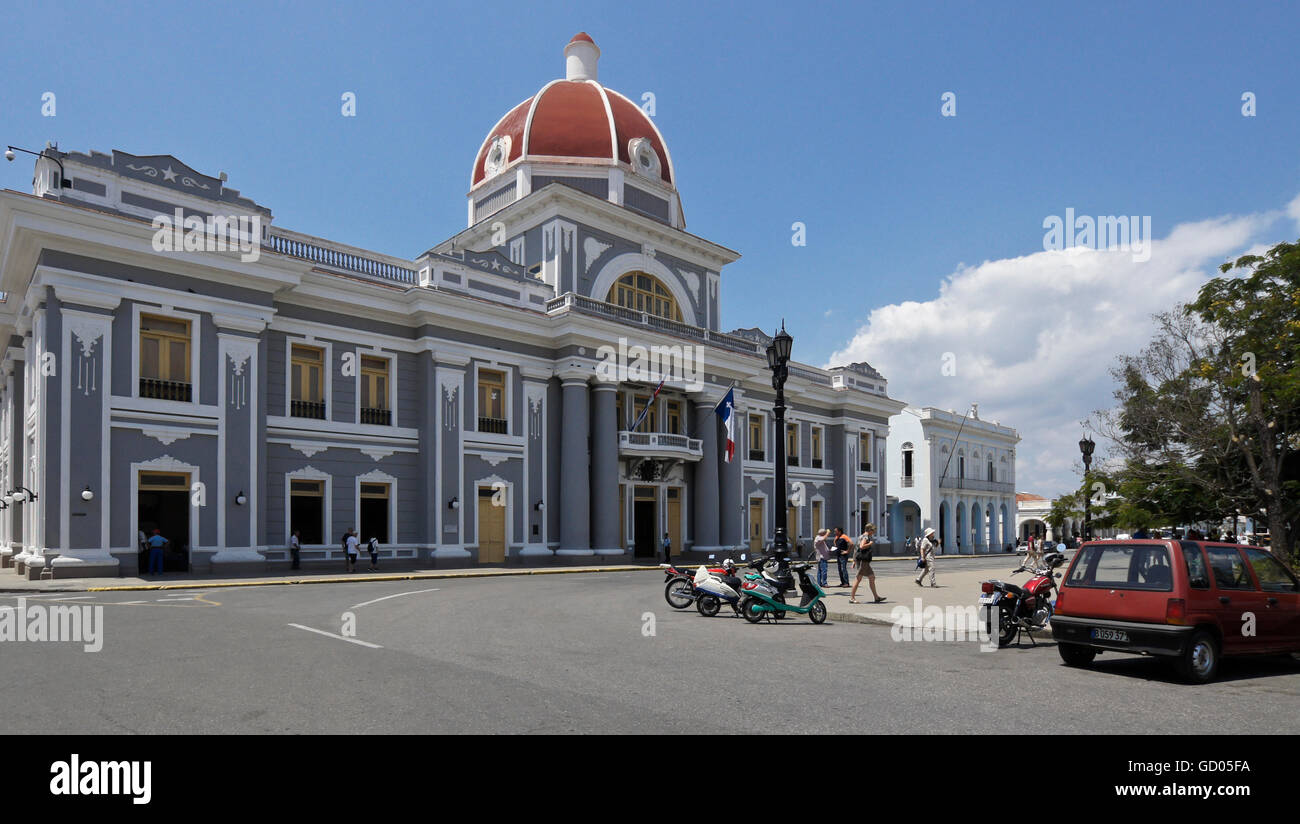 Palacio de Gobierno (Government Palace) on Plaza de Armas, Cienfuegos, Cuba Stock Photo