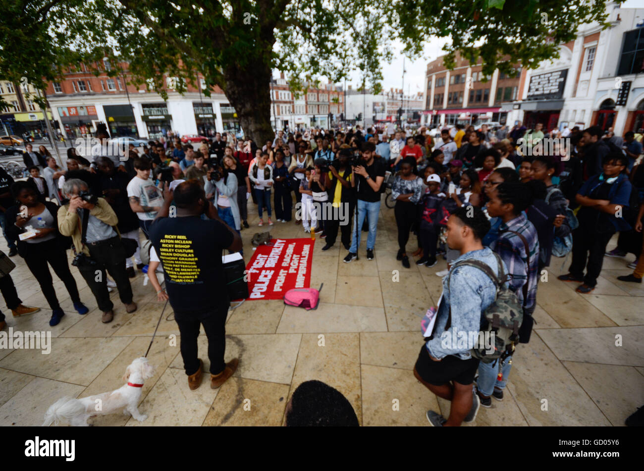 speeches at the solidarity for Black lives matter,  march Brixton Stock Photo