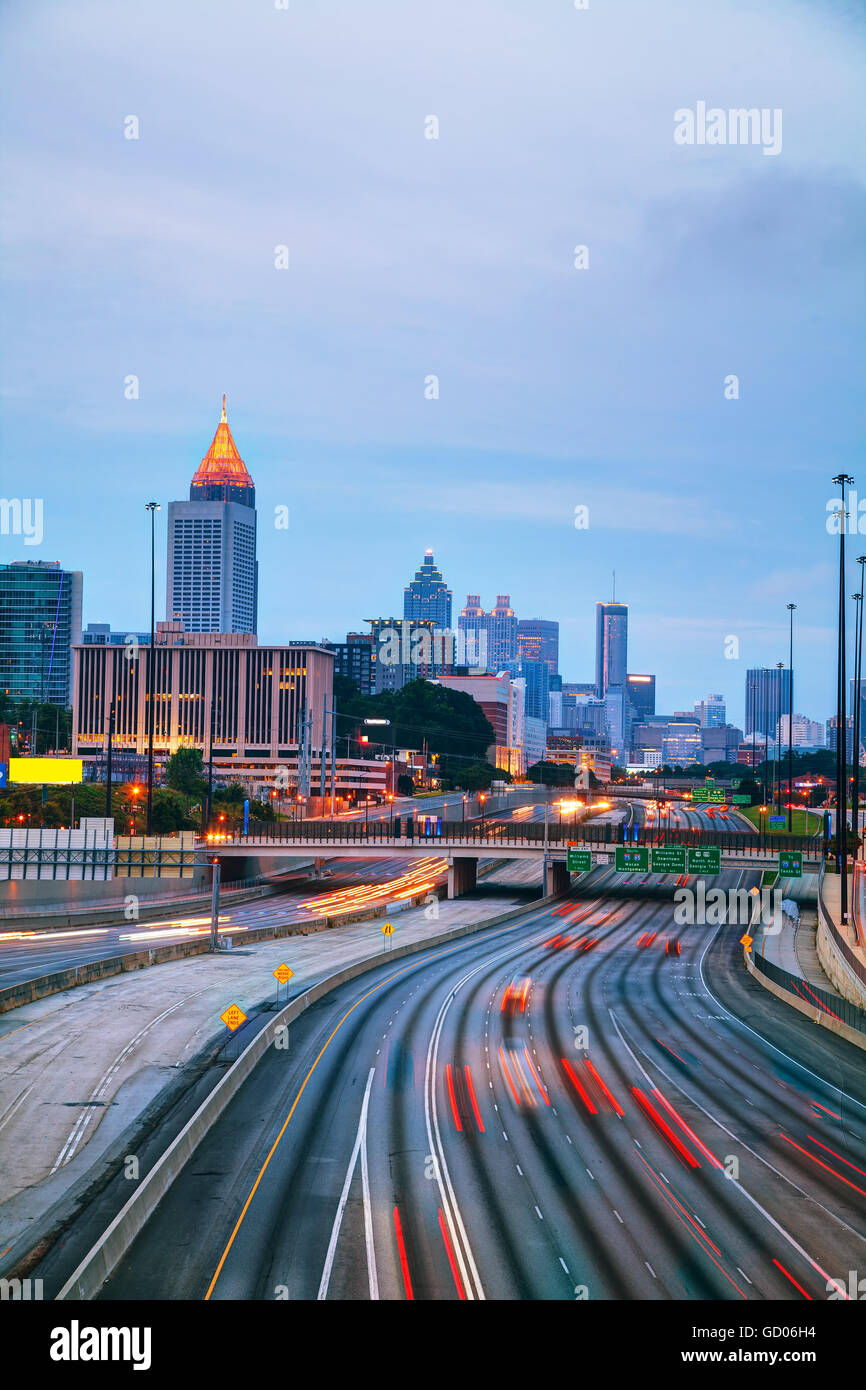Downtown Atlanta, Georgia at the sunset time Stock Photo - Alamy