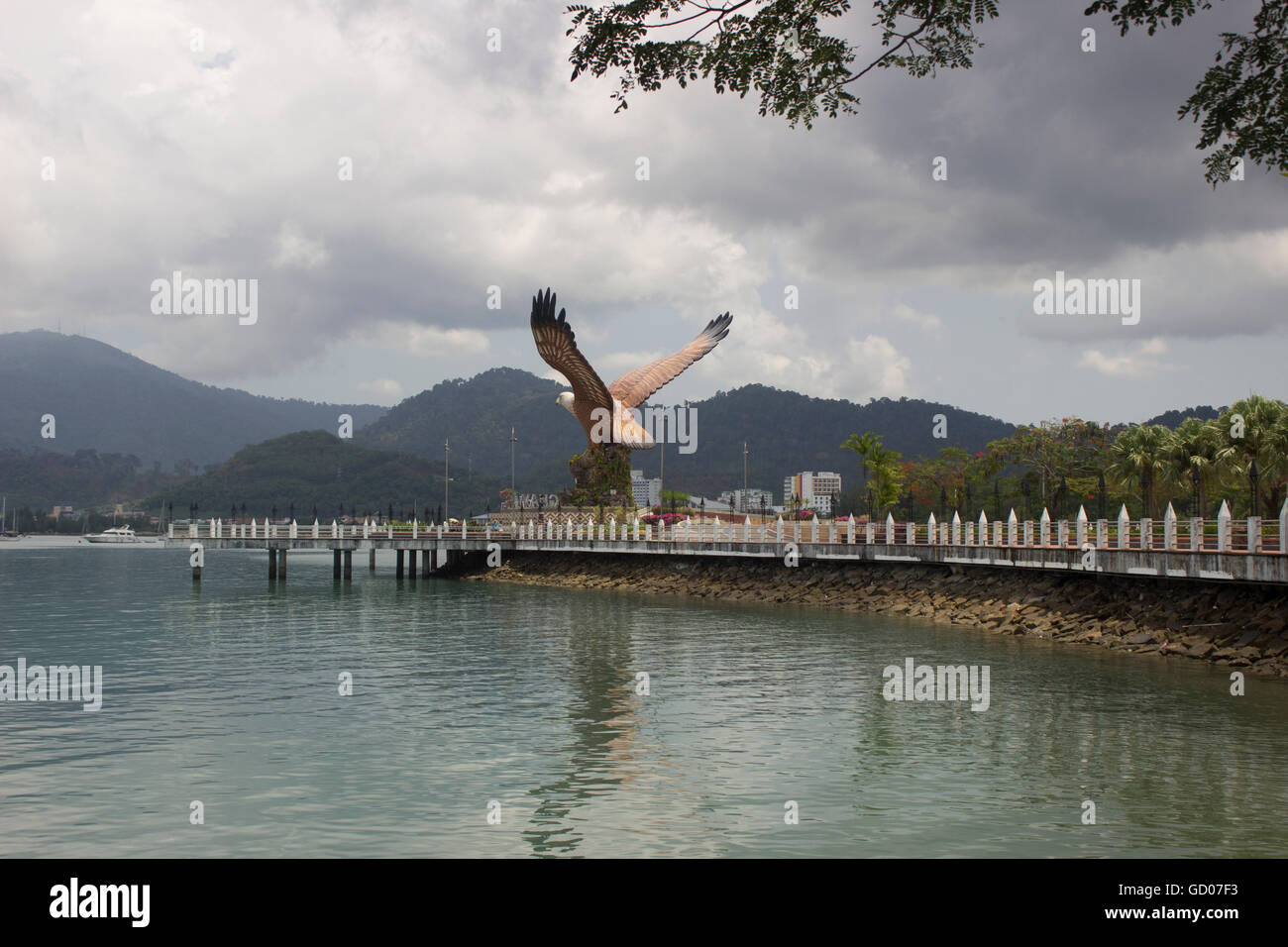 Dataran Helang (Eagle Square) at Langkawi which means  means island of the reddish-brown eagle in colloquial Malay, Malaysia Stock Photo
