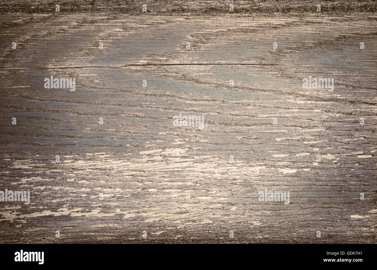 Dark gray scratched wooden plank. Wood texture Stock Photo