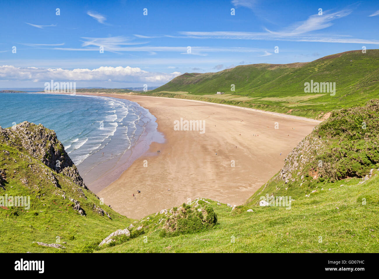 Rhossili Bay, Gower Peninsula, South Wales, UK Stock Photo Alamy