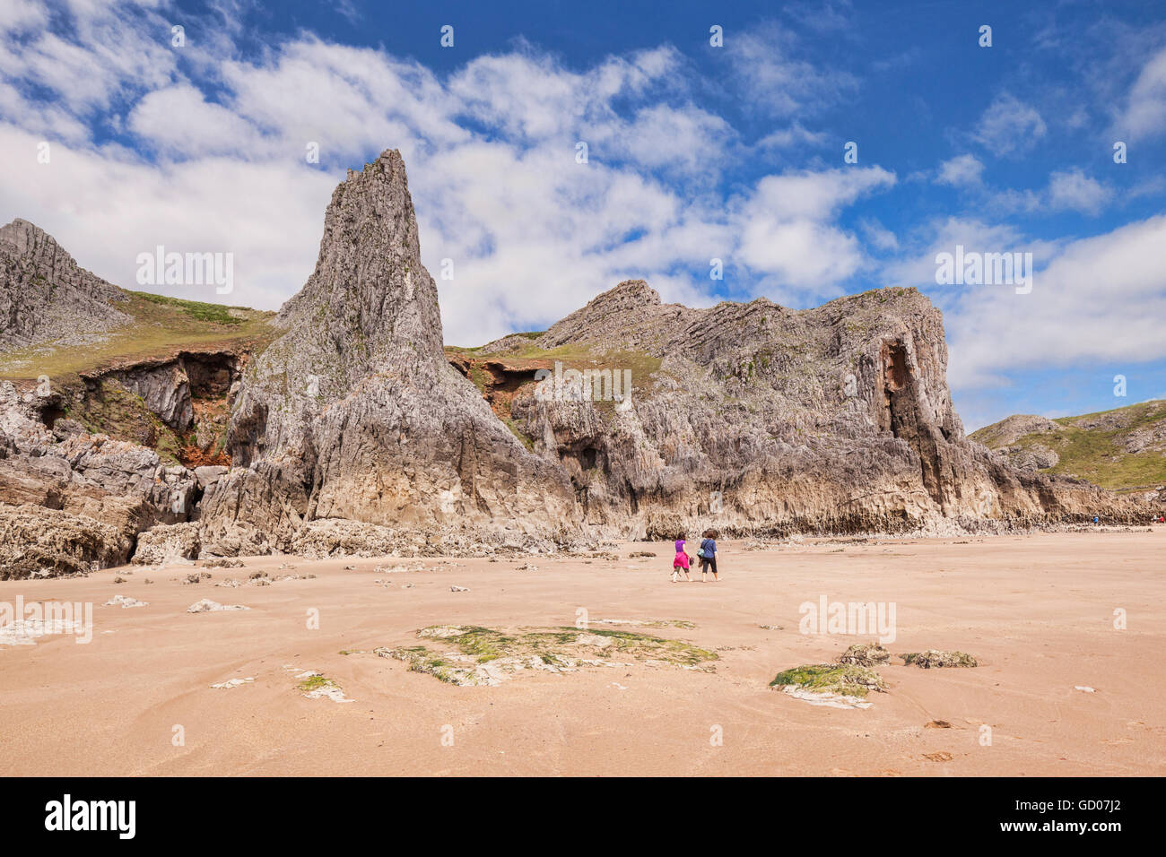 Mewslade Bay, Gower Peninsula, South Wales, UK Stock Photo