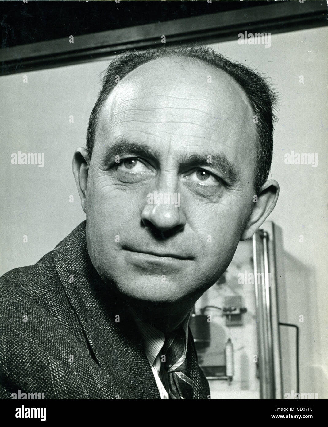 Enrico Fermi (1901-1954), Italian physicist, winner of a Nobel Prize in 1938 and exiled by Mussolini in 1939. He became a US citizen and worked on developing the atom bomb. Stock Photo