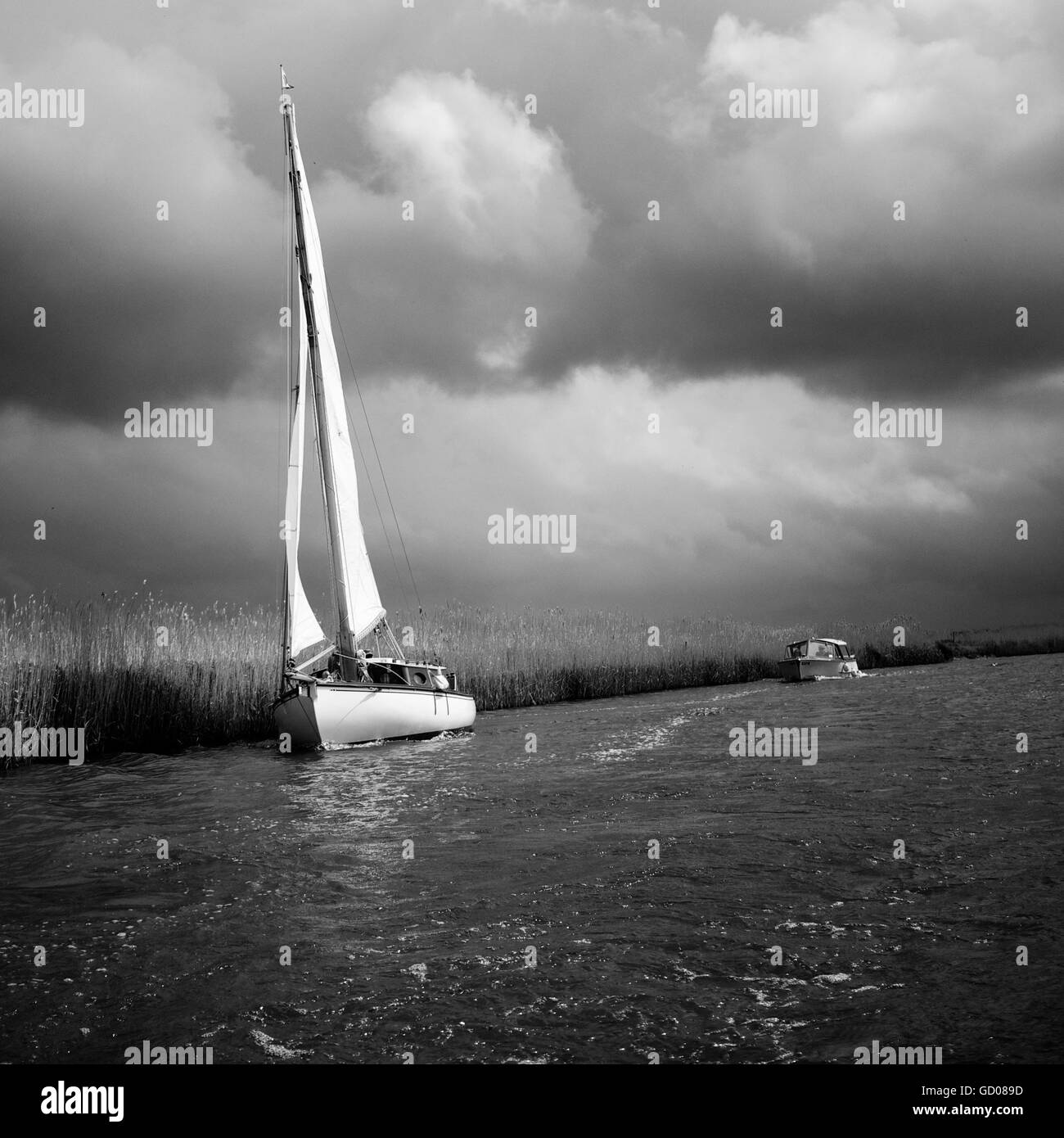 Sailing boat Black and White Stock Photos & Images - Alamy