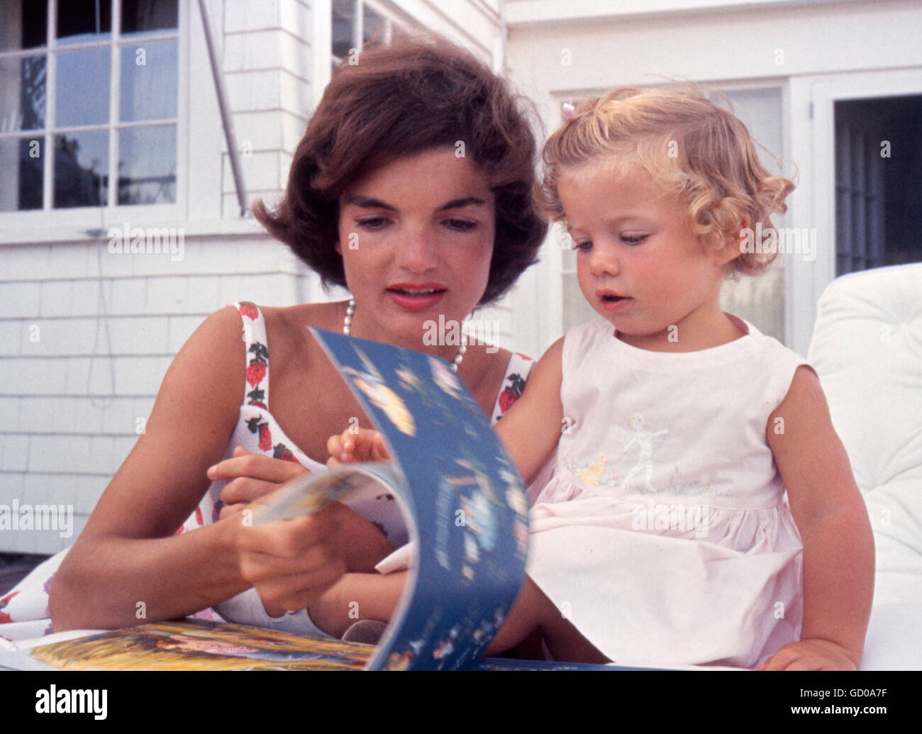 Jackie Kennedy with Caroline Kennedy Stock Photo