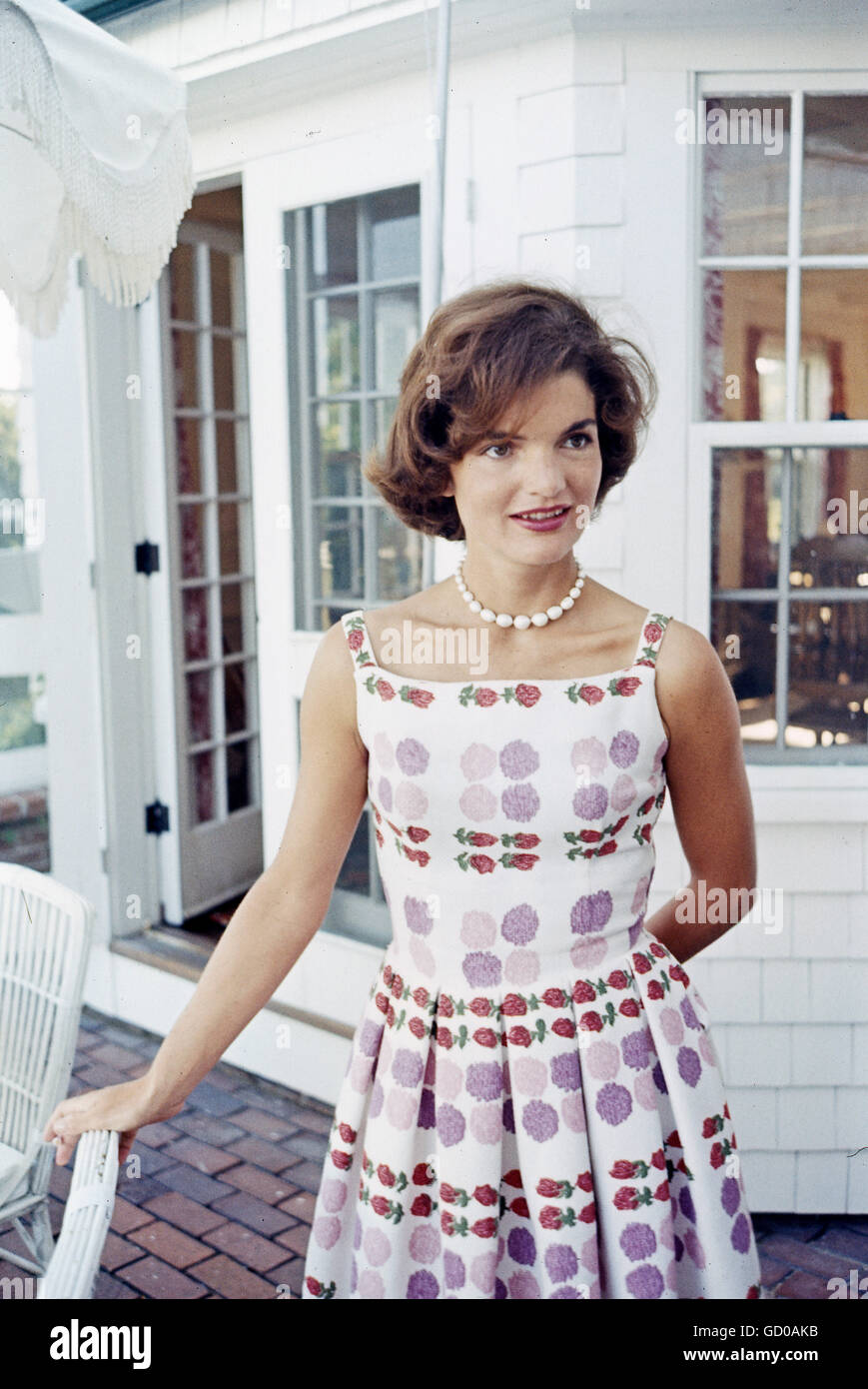 Jackie Kennedy at Hyannis Port Stock Photo