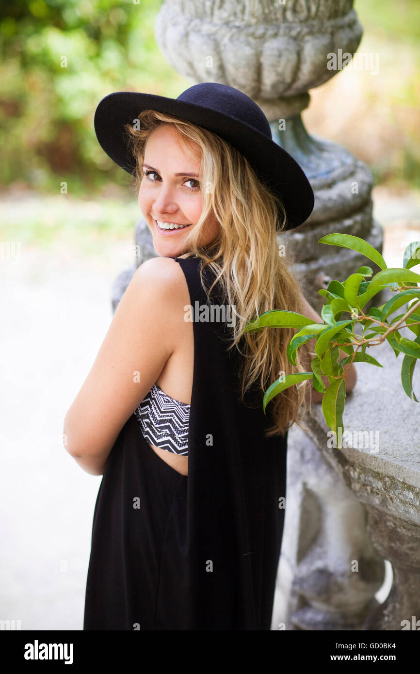 Fashion Portrait Of Beautiful Hippie Young Woman Wearing Boho Chic