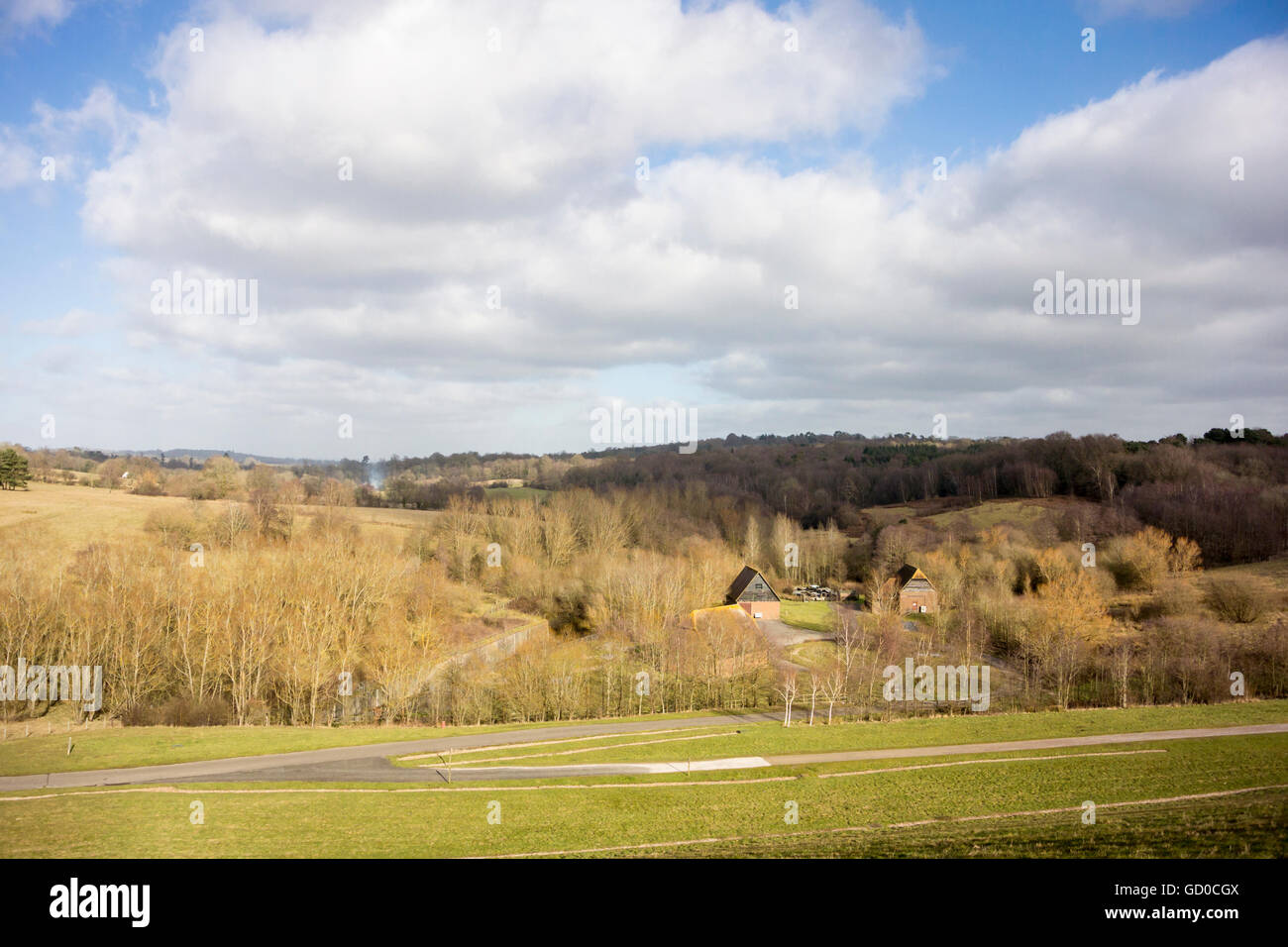Landscape view of the High Weald countryside in Kent, UK Stock Photo