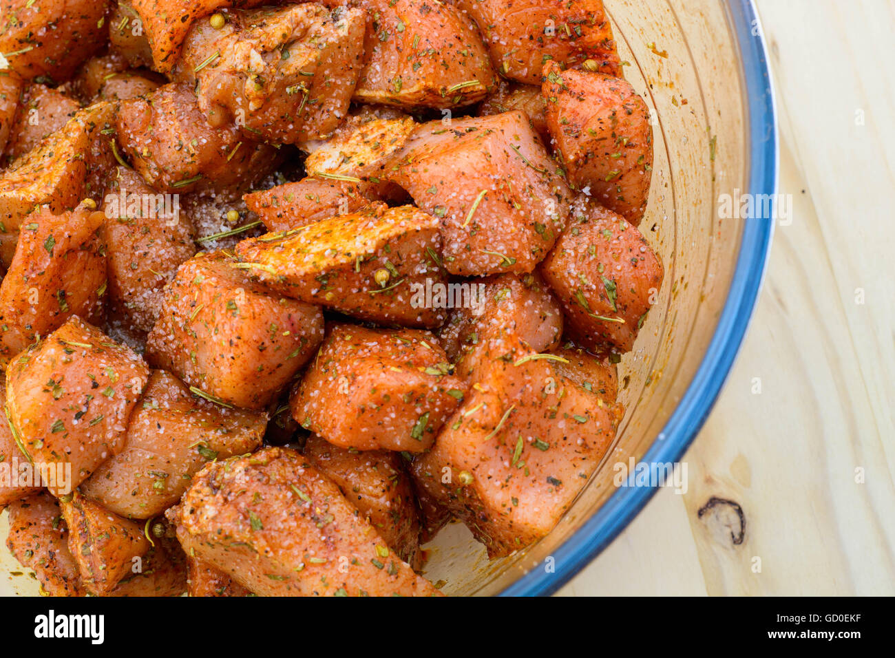 Spiced meat before preparation Stock Photo Alamy