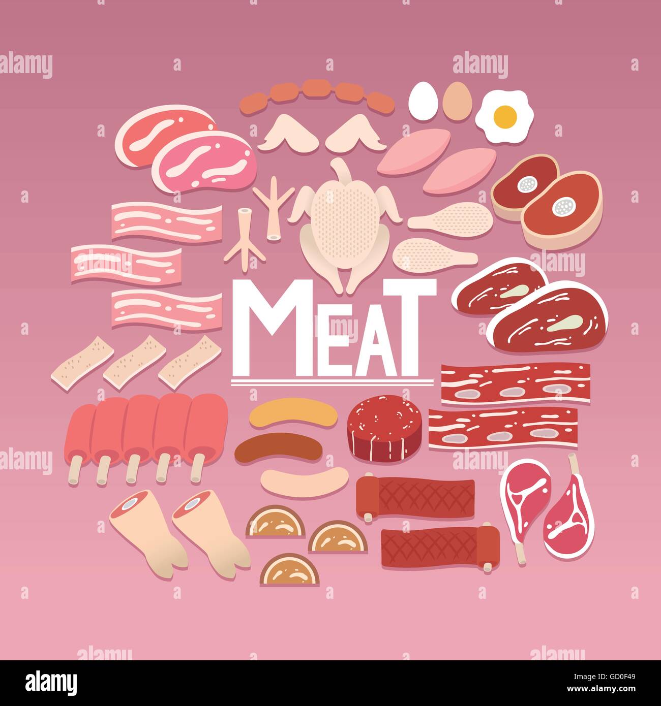 Food object Stock Vector Images - Alamy