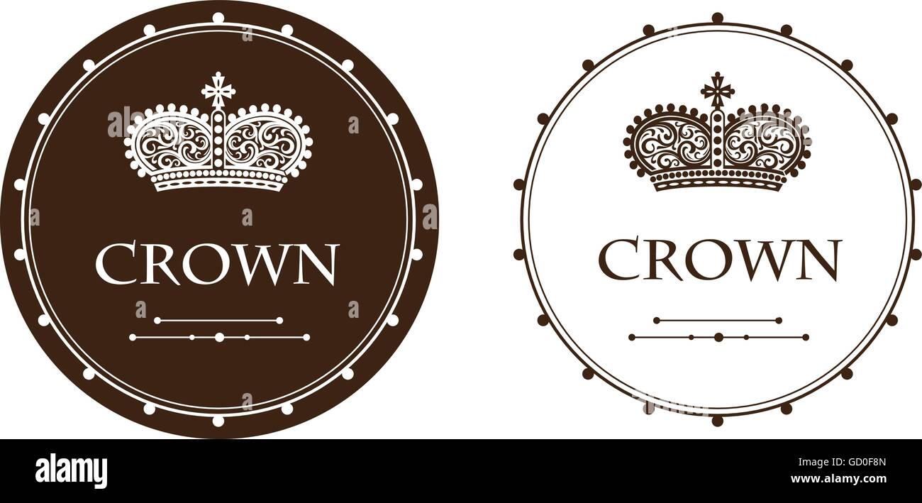 Royal Crown Design for Logo Stock Vector