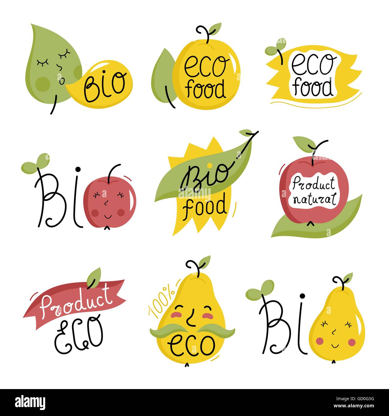 Organic labels and elements Stock Vector Image & Art - Alamy