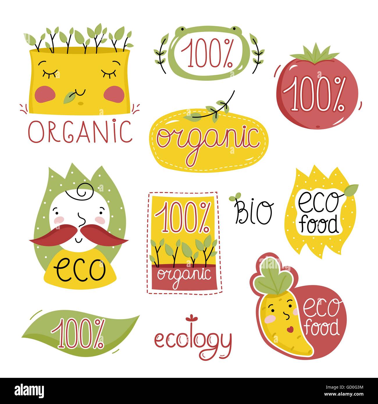 Organic labels and elements Stock Vector Image & Art - Alamy