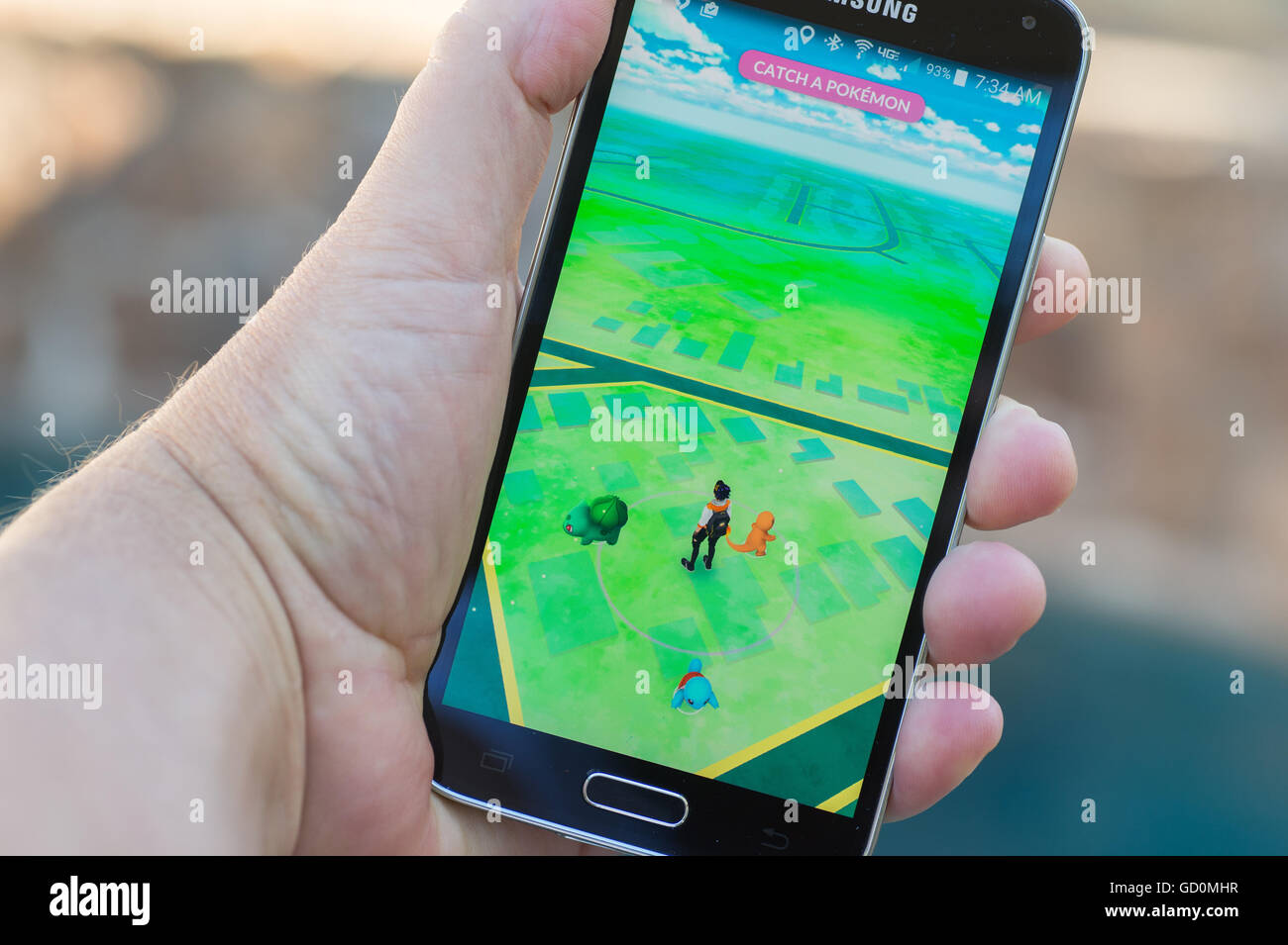 Pokemon Go Application on Smartphone Screen · Free Stock Photo