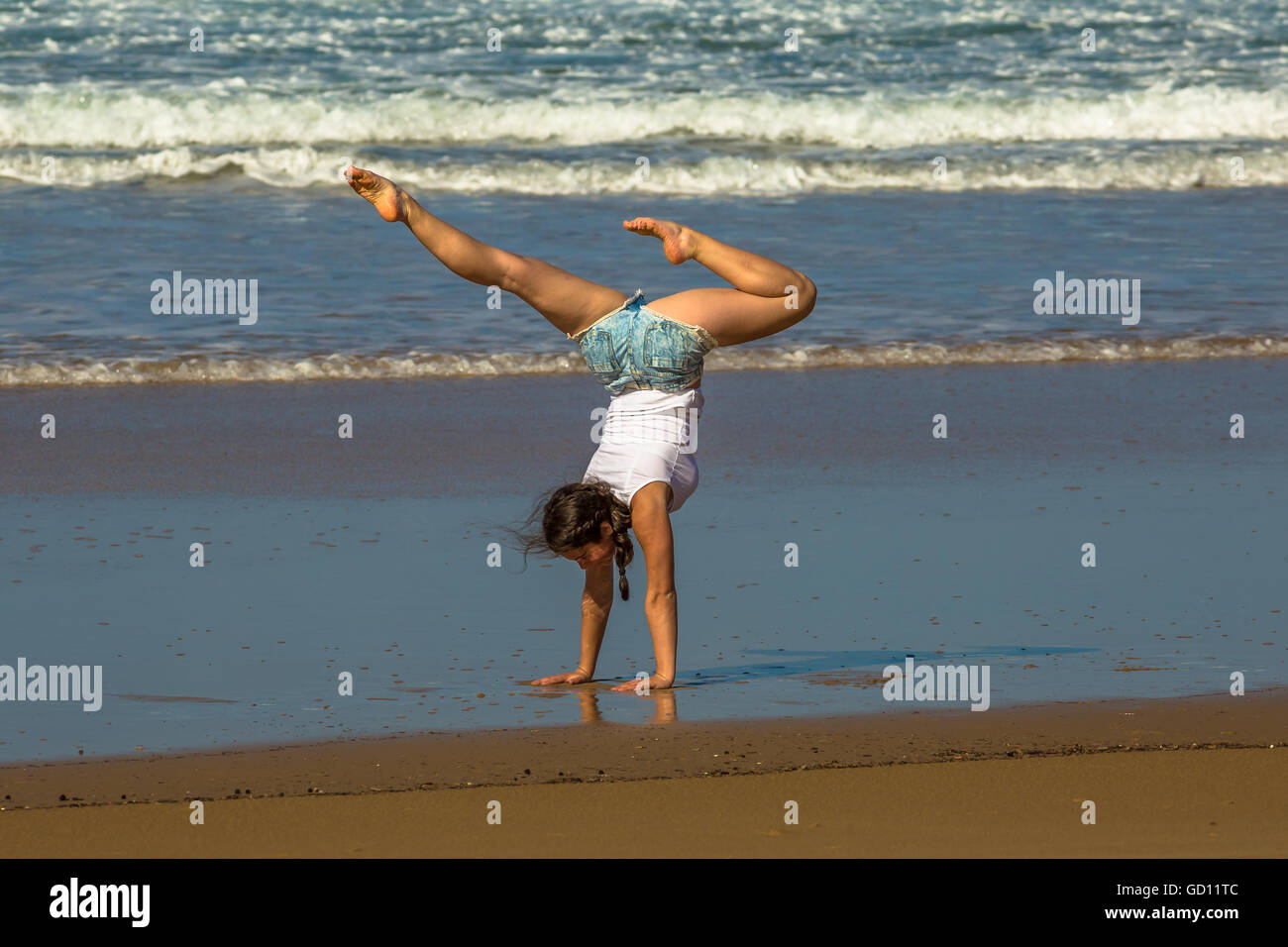 Gymnast yoga Stock Photo