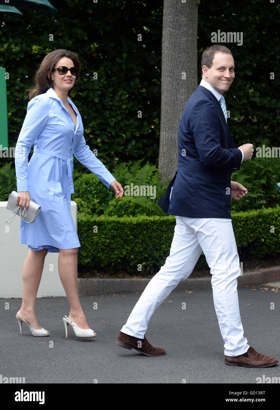 Lord Frederick Windsor And Lady Frederick Windsor Sophie Winkleman On Day Thirteen Of The Wimbledon Championships At The All England Lawn Tennis And Croquet Club Wimbledon Stock Photo Alamy