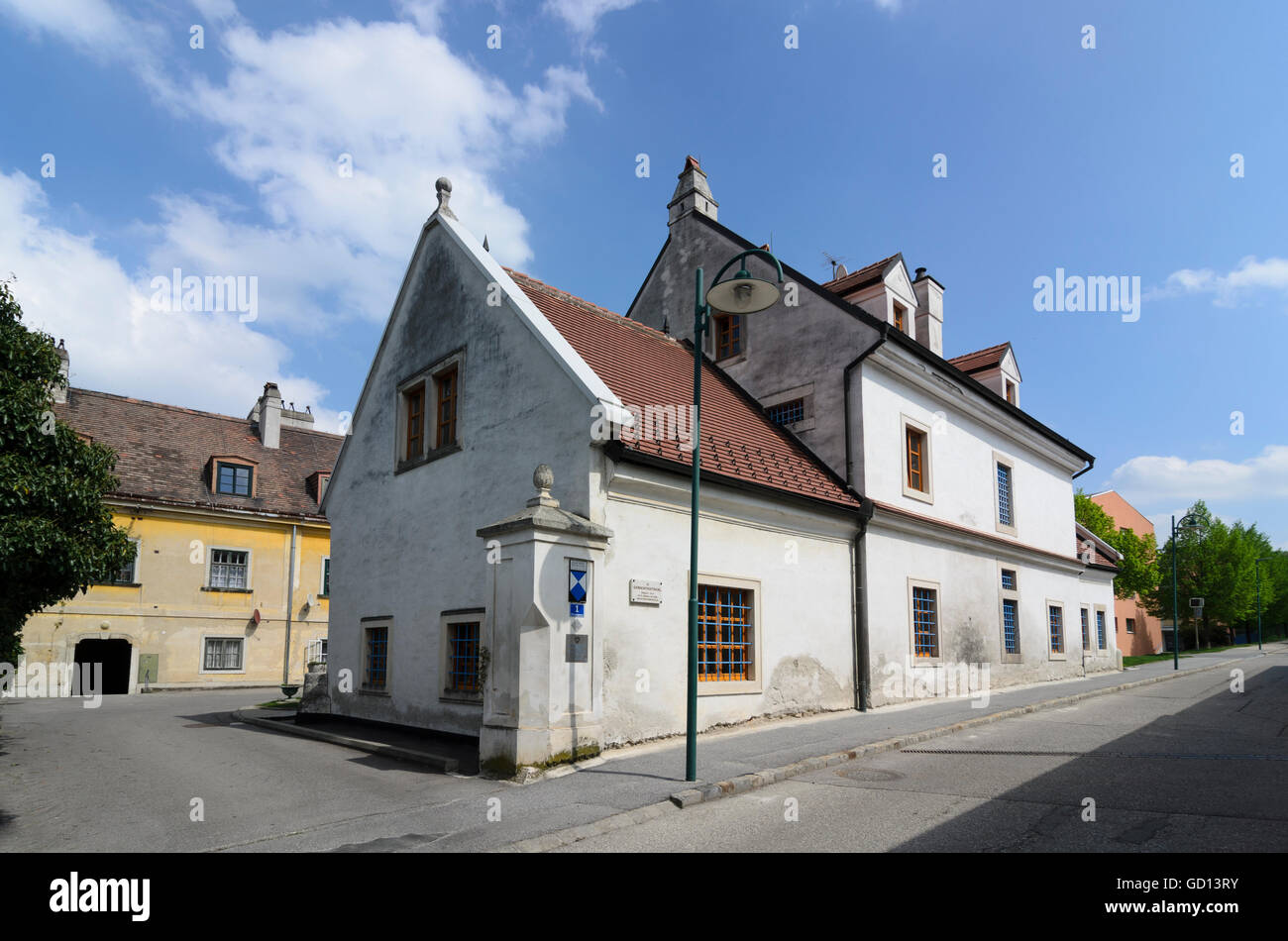 Mannersdorf am Leithagebirge: former courthouse Gerichtstöckl, Austria, Niederösterreich, Lower Austria, Donau Stock Photo
