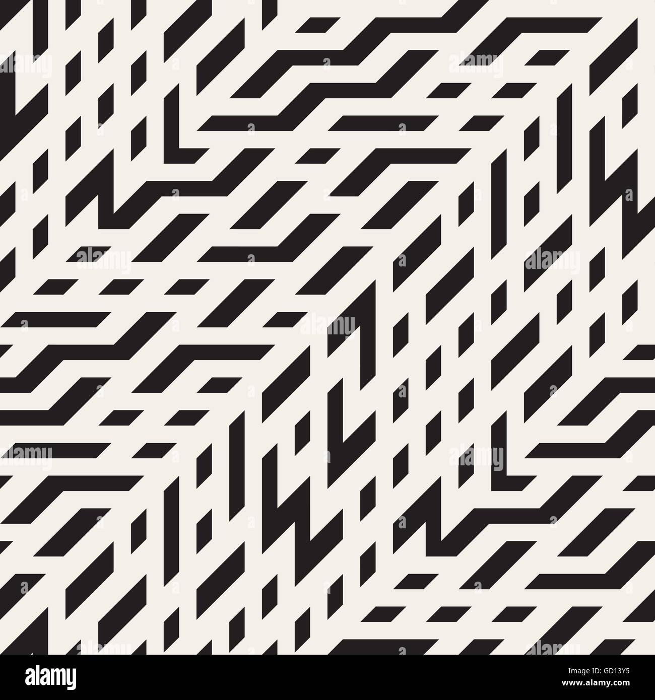 Vector Seamless Black and White Diagonal Techno Lines Irregular Pattern ...