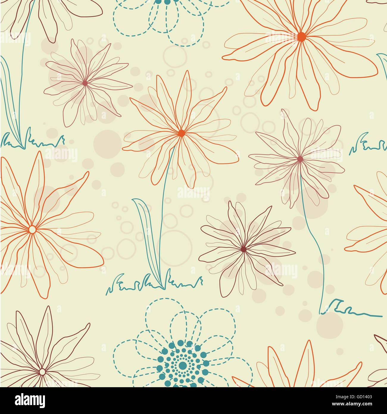 Seamless texture with flowers Stock Vector Image & Art - Alamy